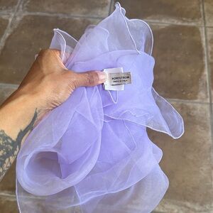 Nordstrom Made in Italy Lavender Sheer Chiffon Scarf
